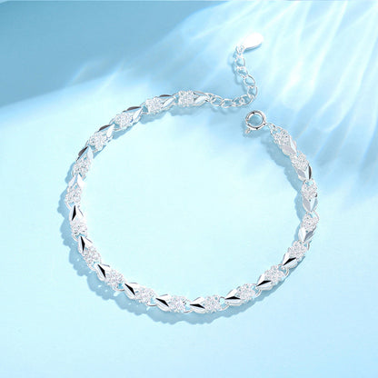 💖🍀【Compre 1 y obtenga 1 gratis】Love New Fashion Pulsera de plata 925 con un trébol de cuatro hojas para mujer