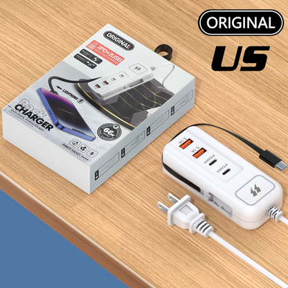 ⚡Cables de extensión USB y protectores de sobretensión | Oferta de Navidad, 50 % de descuento | Hub inteligente de 4 puertos, carga rápida en 30 minutos y protección contra sobretensiones | Mantén tu computadora y equipo de viaje organizados 🎄✨
