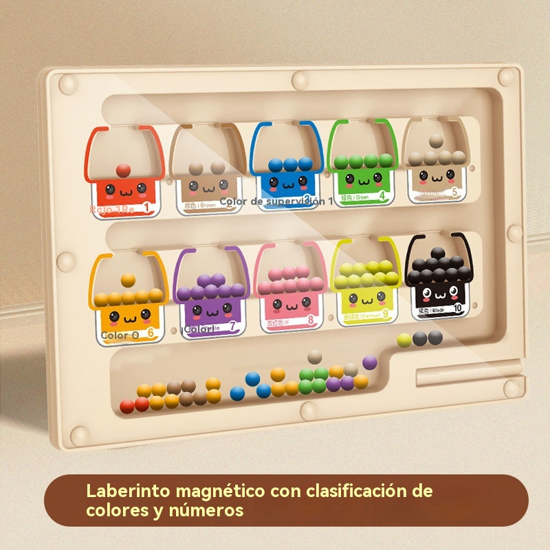 🧒👦🧠¡Diversión educativa con el laberinto magnético de madera! Juguete de habilidad para niños.