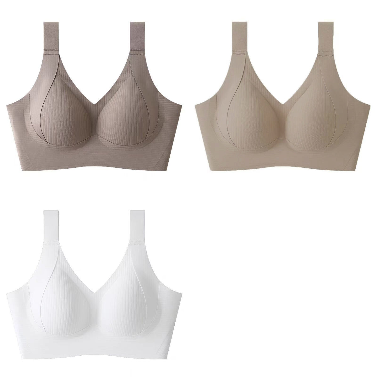 😍【Paquete de 4】Sujetador inalámbrico de una pieza para mujer❤️【40-95 kg】