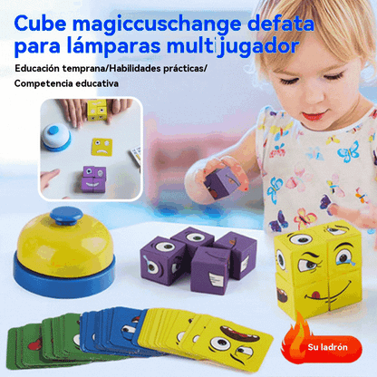🔥【45% OFF】🔥✨ juguete de bloques de rompecabezas de cubo de Rubik que cambia de cara de madera