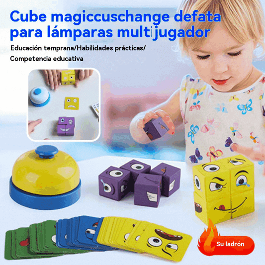 🔥【45% OFF】🔥✨ juguete de bloques de rompecabezas de cubo de Rubik que cambia de cara de madera