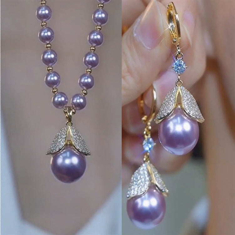 🔥Nuevo colgante y pendientes de perlas combinables de otoño e invierno