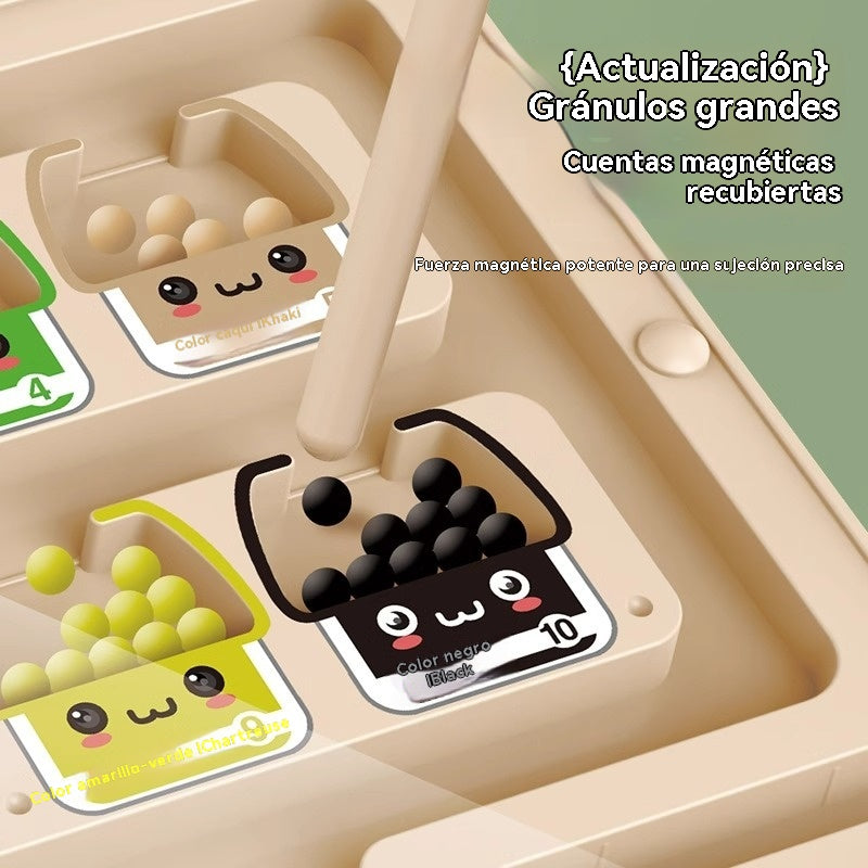 🧒👦🧠¡Diversión educativa con el laberinto magnético de madera! Juguete de habilidad para niños.