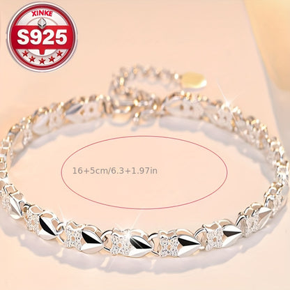 💖🍀【Compre 1 y obtenga 1 gratis】Love New Fashion Pulsera de plata 925 con un trébol de cuatro hojas para mujer