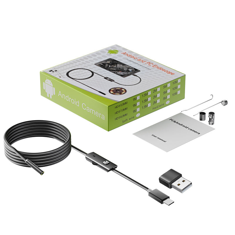 📱Nuevo endoscopio industrial de 7 mm con conexión directa a cámara tipo C para teléfonos Android (endoscopio impermeable)