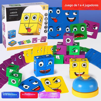 🔥【45% OFF】🔥✨ juguete de bloques de rompecabezas de cubo de Rubik que cambia de cara de madera