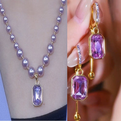 🔥Nuevo colgante y pendientes de perlas combinables de otoño e invierno