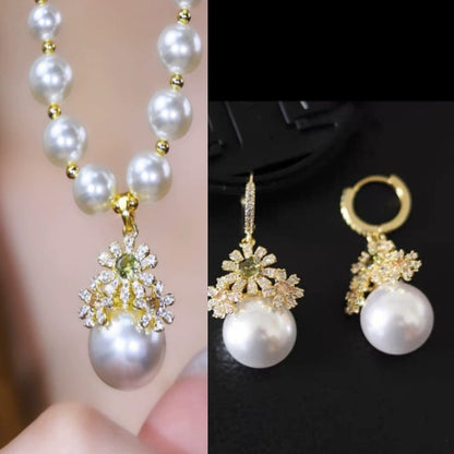 🔥Nuevo colgante y pendientes de perlas combinables de otoño e invierno