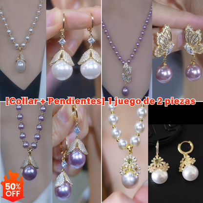 🔥Nuevo colgante y pendientes de perlas combinables de otoño e invierno