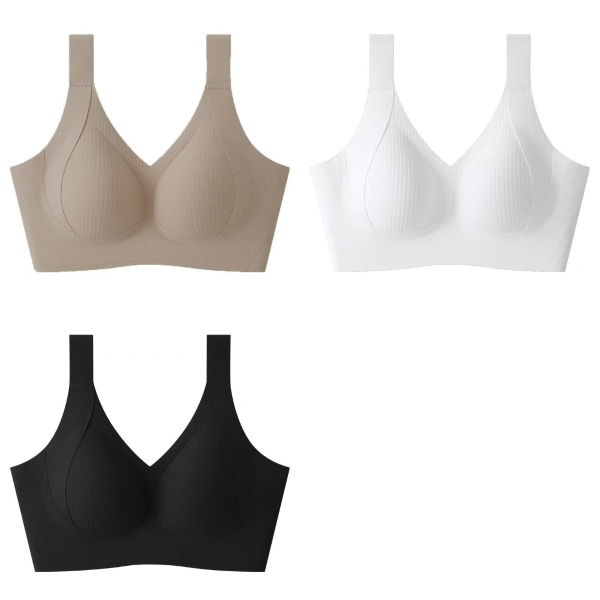 😍【Paquete de 4】Sujetador inalámbrico de una pieza para mujer❤️【40-95 kg】